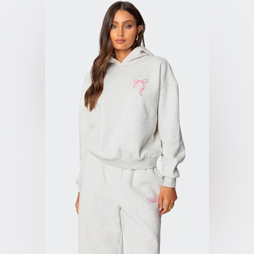 Edikted Sasha Bow Detail Hoodie